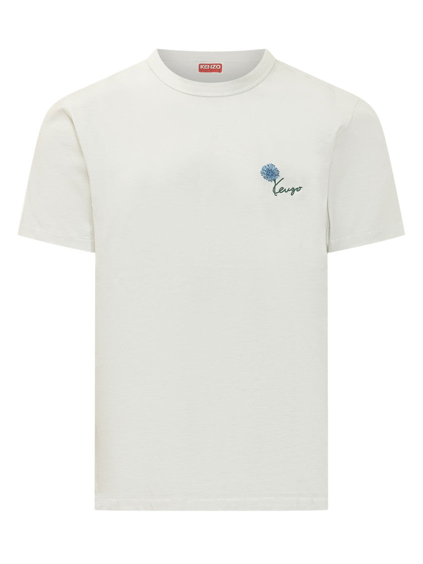 White Crew Neck Logo T-Shirt 1