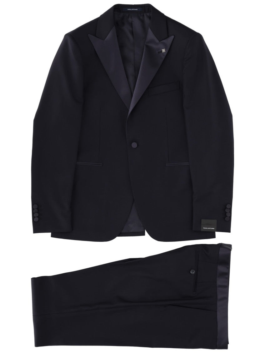 Dark Blue Peaked Lapel Suit 1