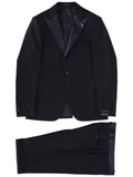 Dark Blue Peaked Lapel Suit 1