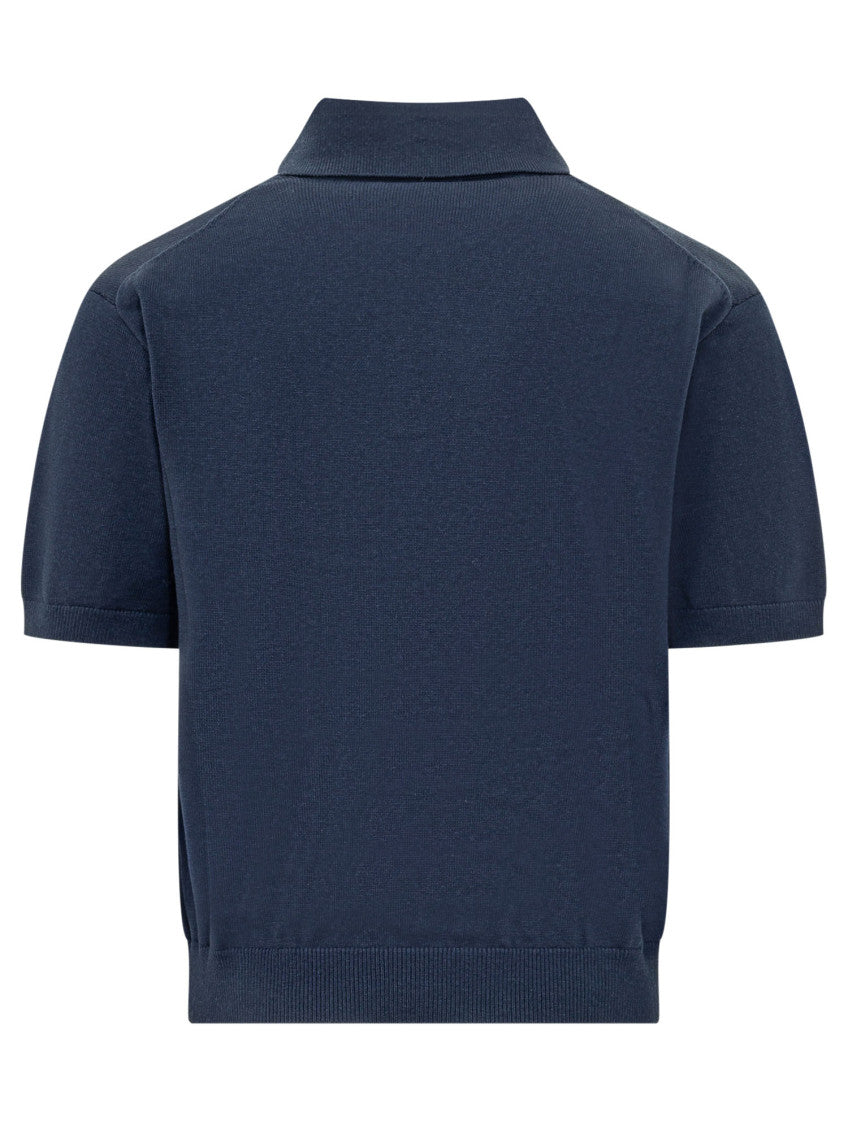 Blue Shirt Collar Logo Polo 2