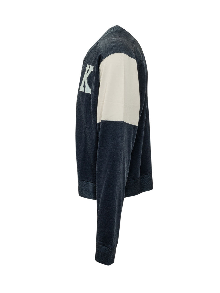 Blue Regular Varsity Cardigan 3