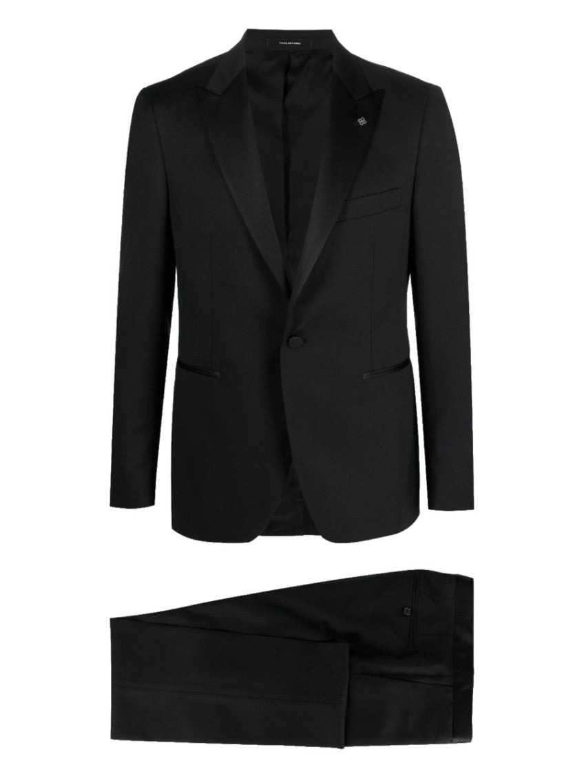 Black Peaked Lapel Suit 1