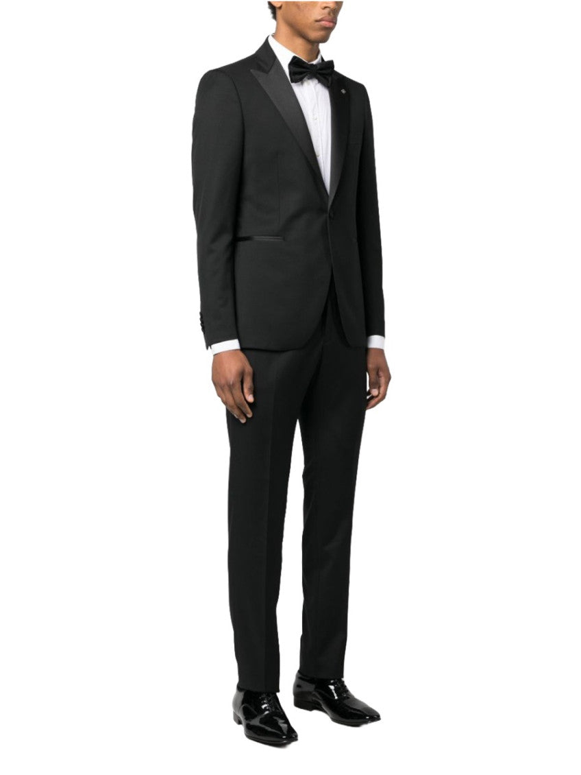 Black Peaked Lapel Suit 2
