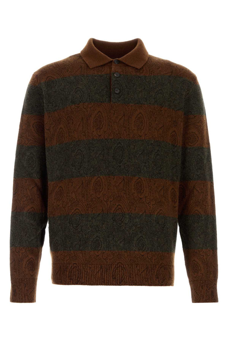 Brown Paisley Print Sweater 1