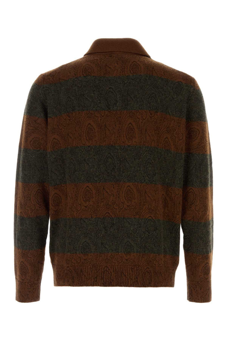 Brown Paisley Print Sweater 2