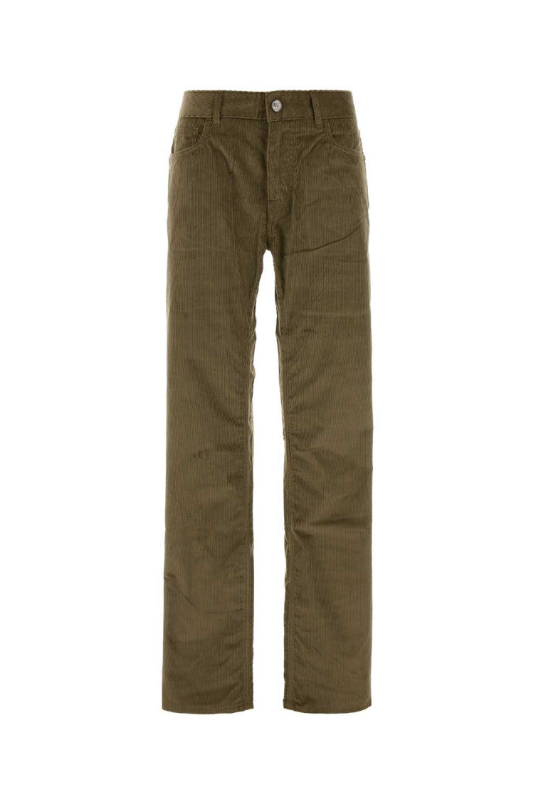 Green Straight Corduroy Jeans 1