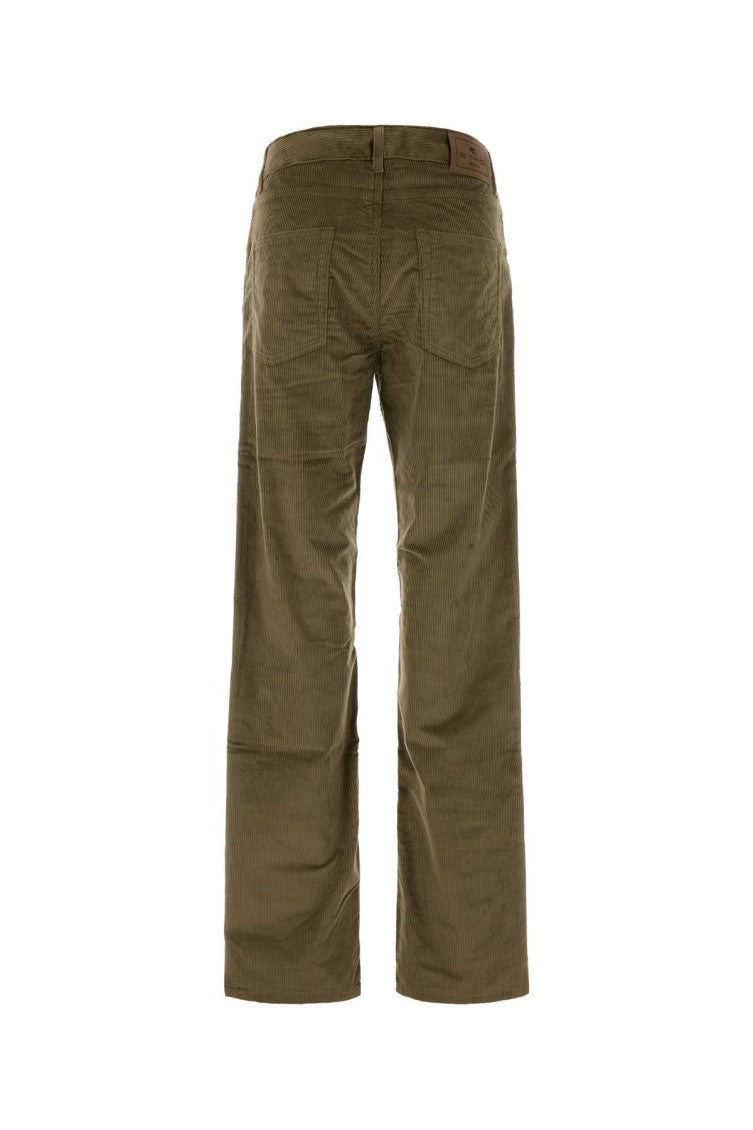 Green Straight Corduroy Jeans 2