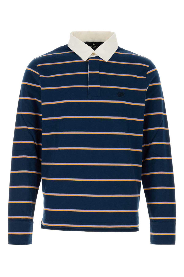 Navy Blue Stripes Polo 1