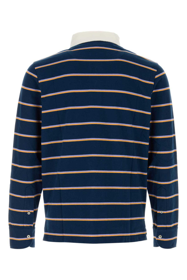 Navy Blue Stripes Polo 2