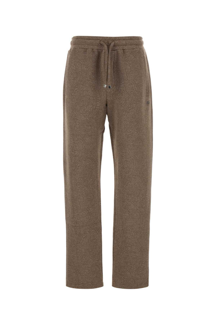 Brown Paisley Print Joggers 1