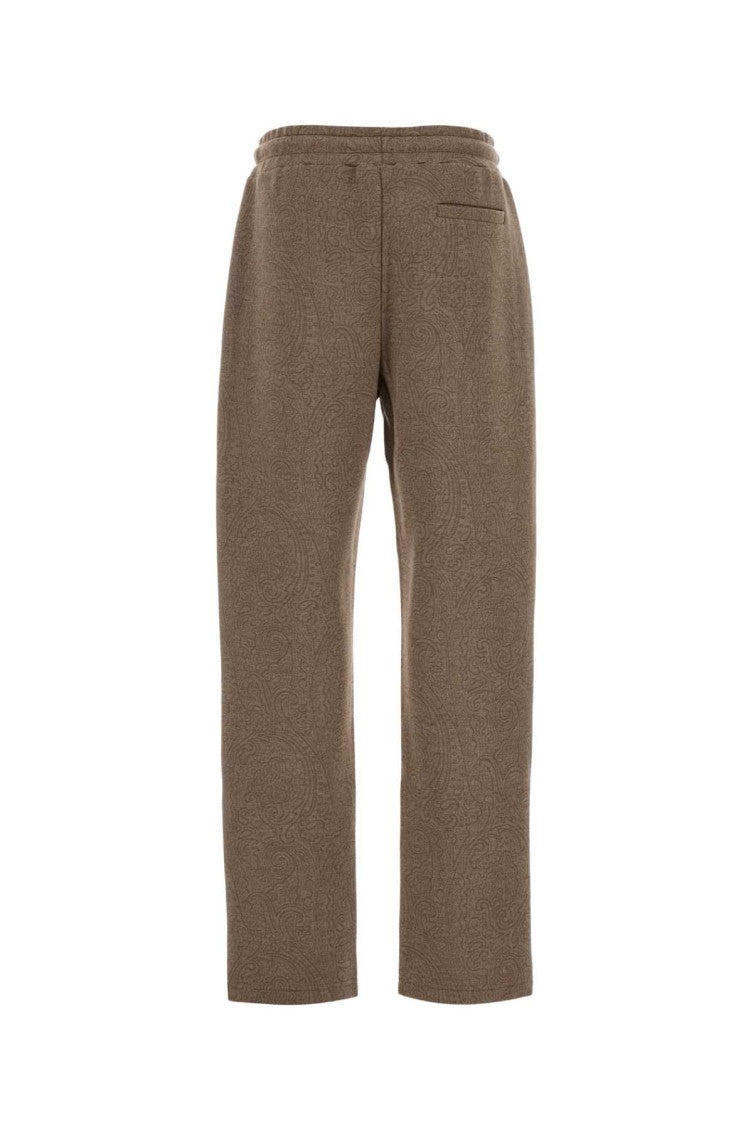 Brown Paisley Print Joggers 2