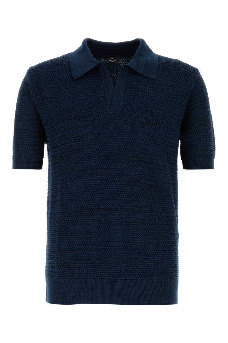 Navy Blue Braided  Polo 1