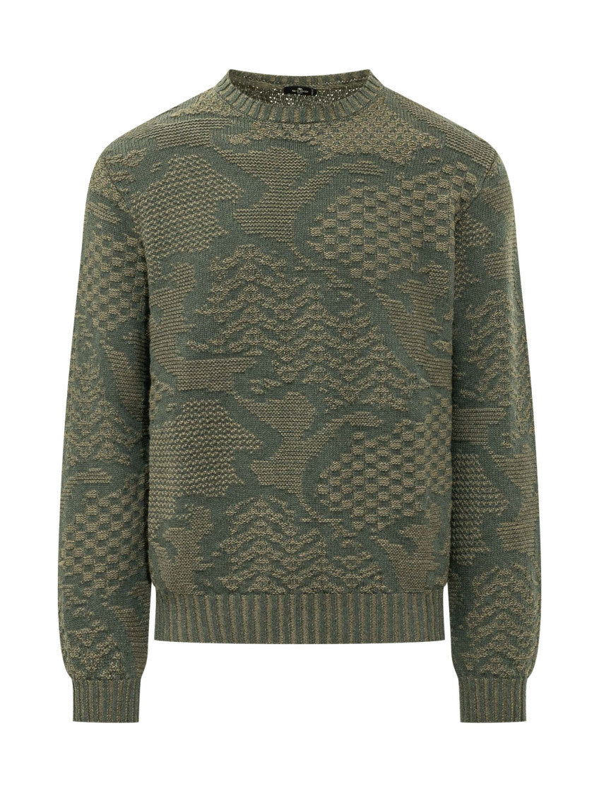 Green Crew Neck Sweater 1