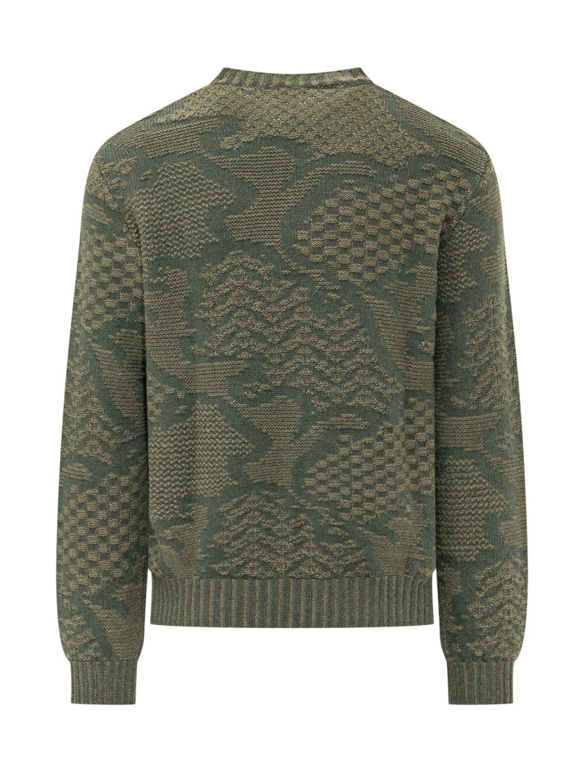 Green Crew Neck Sweater 2
