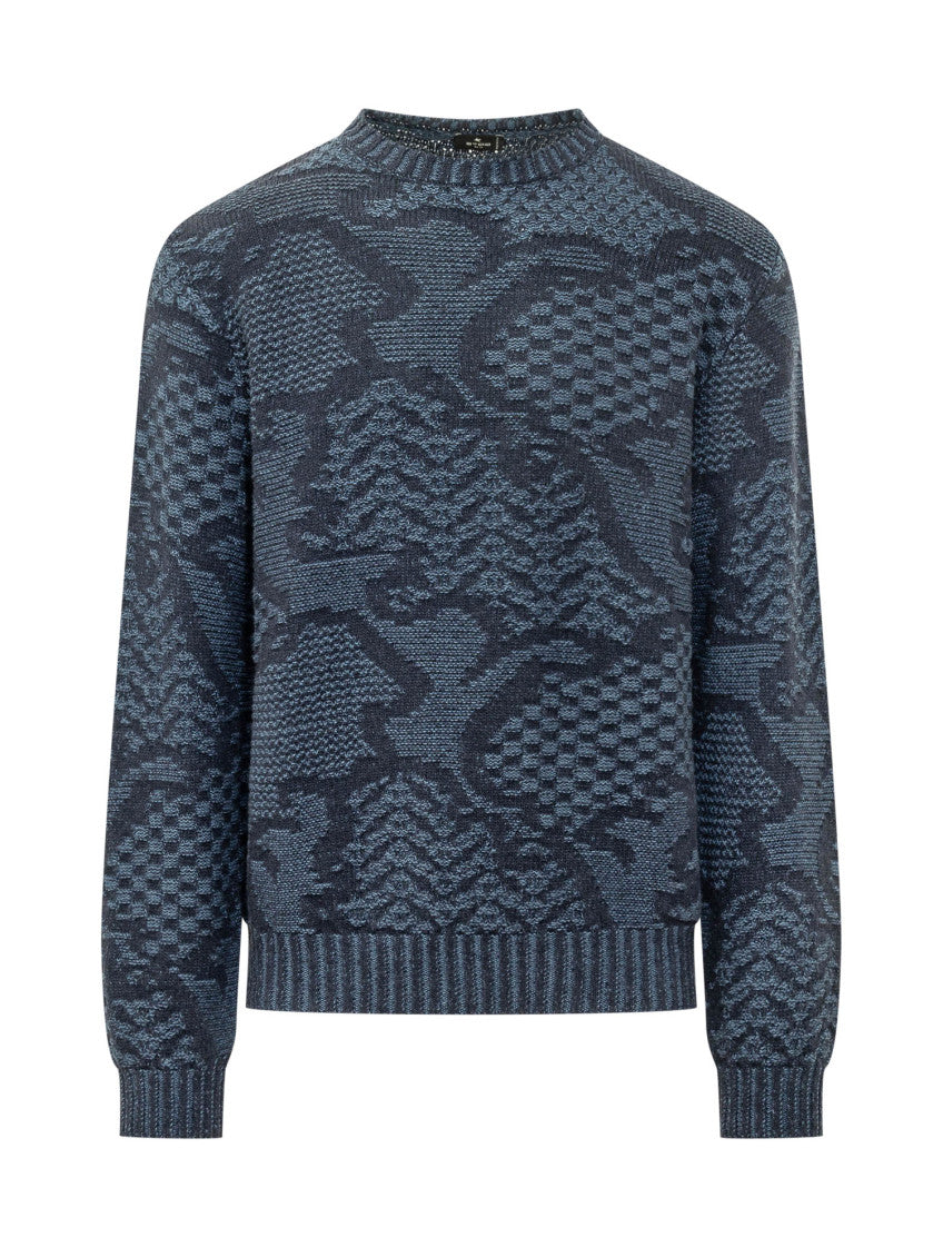 Blue Crew Neck Sweater 1