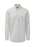 White Regular Stripes Shirt 1
