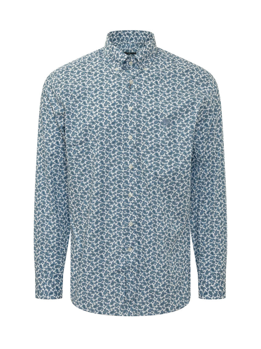 Blue Regular Paisley Shirt 1