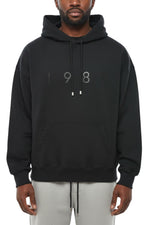 Black Relaxed Logo Hoodie 1