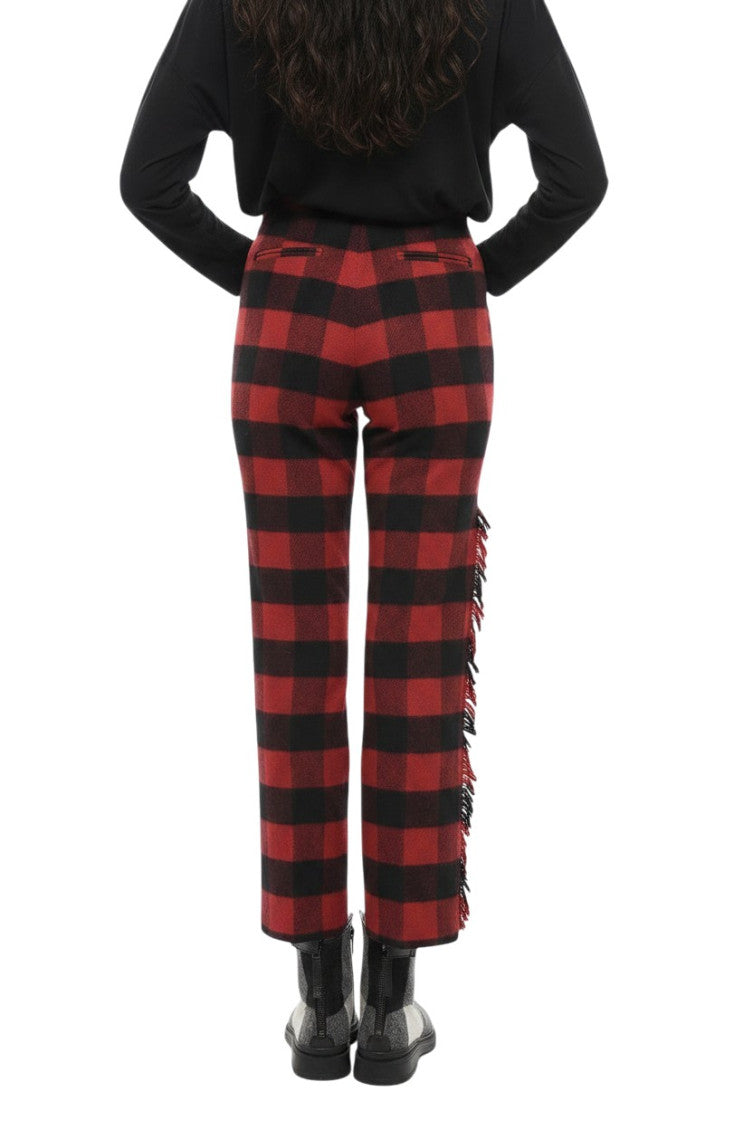 Red Straight Fit Pants 2