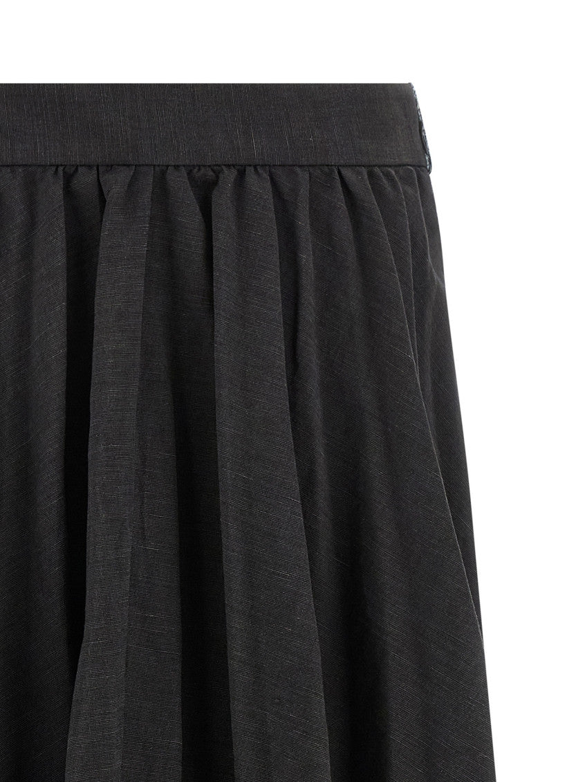 Black 'Hybrid Pleated' skirt 3
