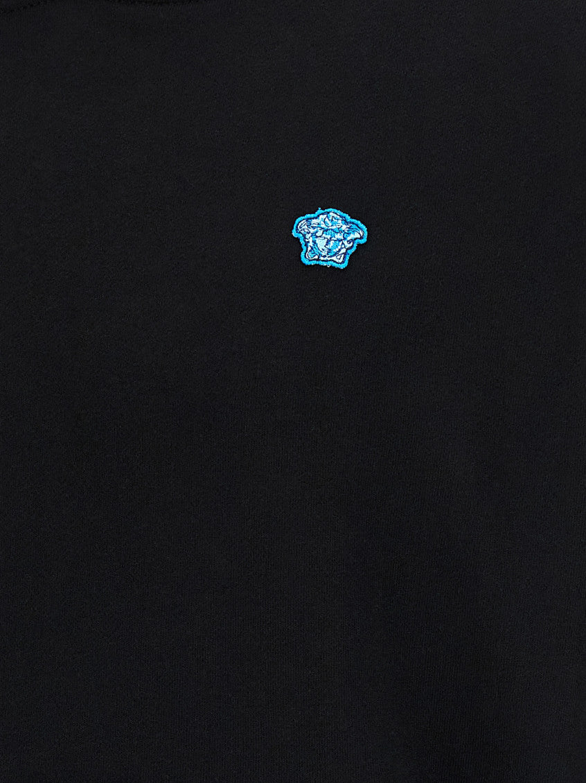 Black 'Medusa' patch hoodie 4