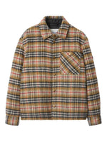 Beige Check wool overshirt 1