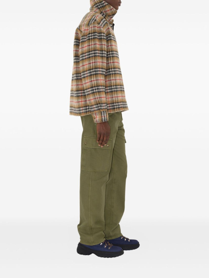 Beige Check wool overshirt 3