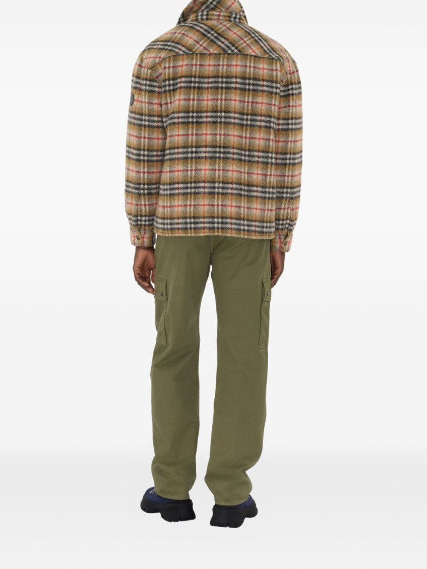 Beige Check wool overshirt 6
