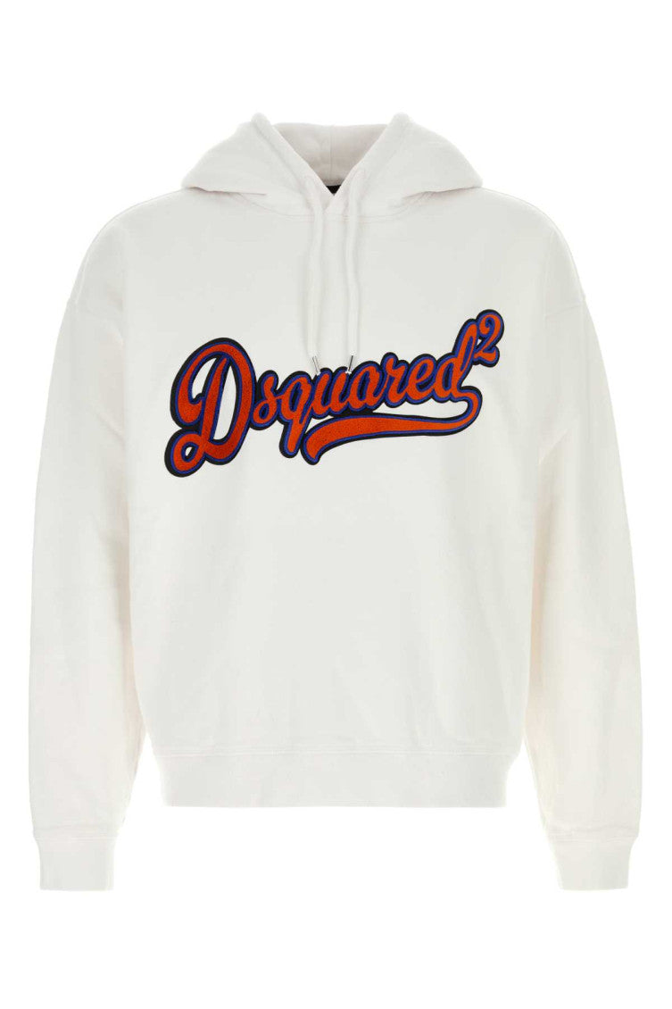 White Logo Patch Hoodie 1