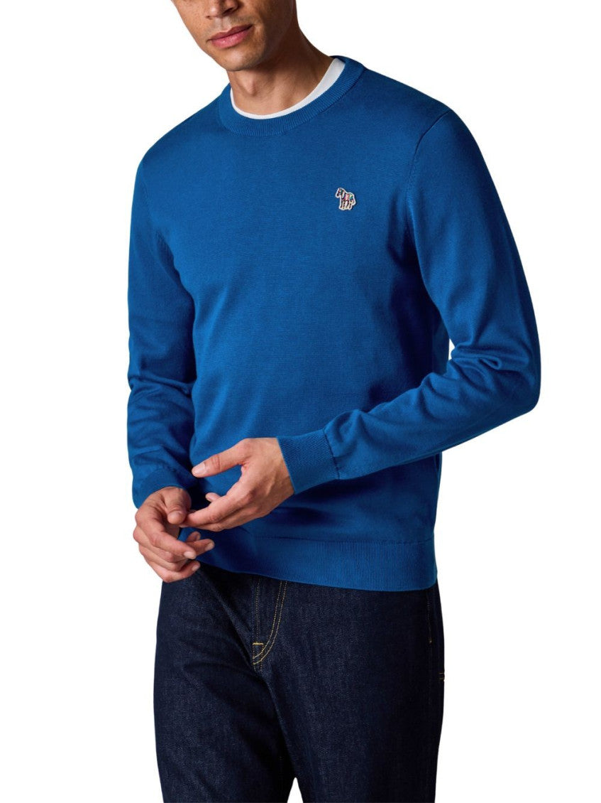 Blue Crew Neck Sweater 2