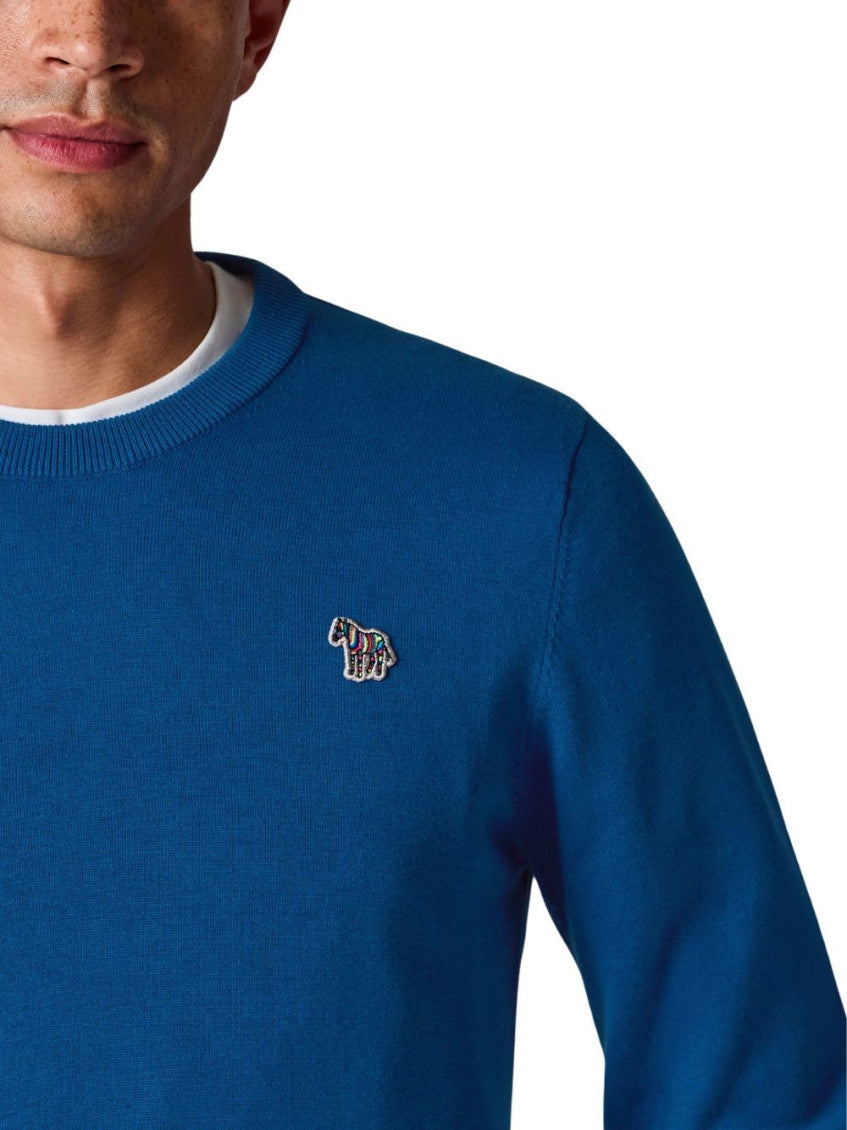 Blue Crew Neck Sweater 3
