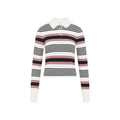 White Stripes Shirt Collar Polo 1