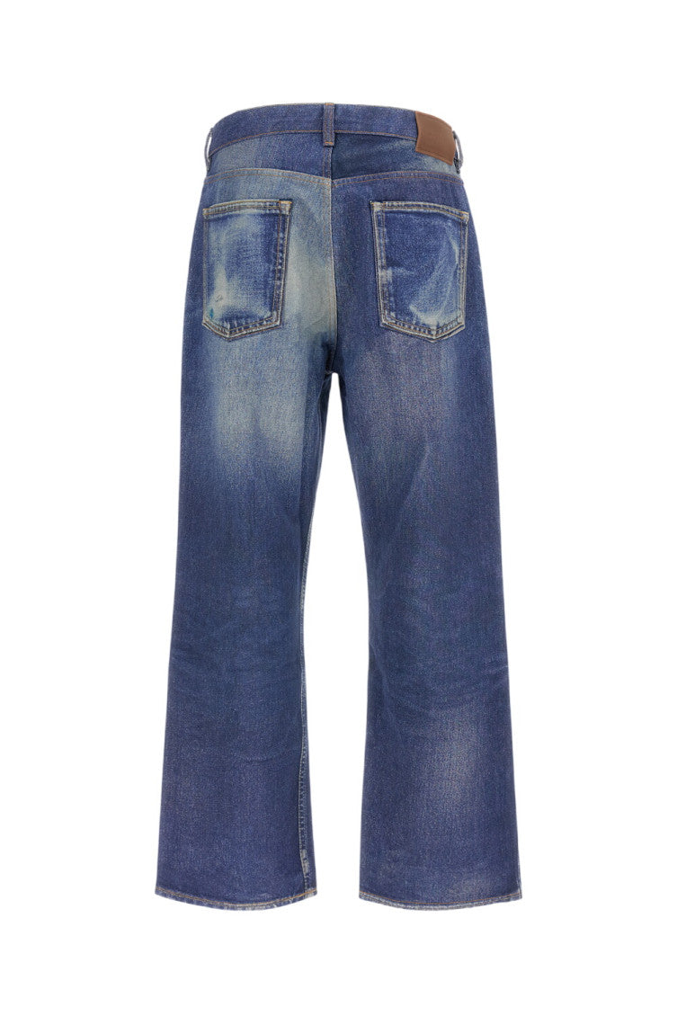 Dark Blue Straight Jeans 2