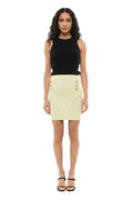 Light Yellow Knit Miniskirt 1