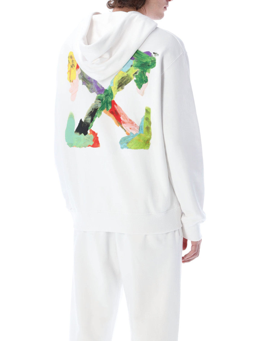 White Graphic Regular Hoodie 3
