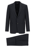 Dark Blue Notched Lapel Suit 1