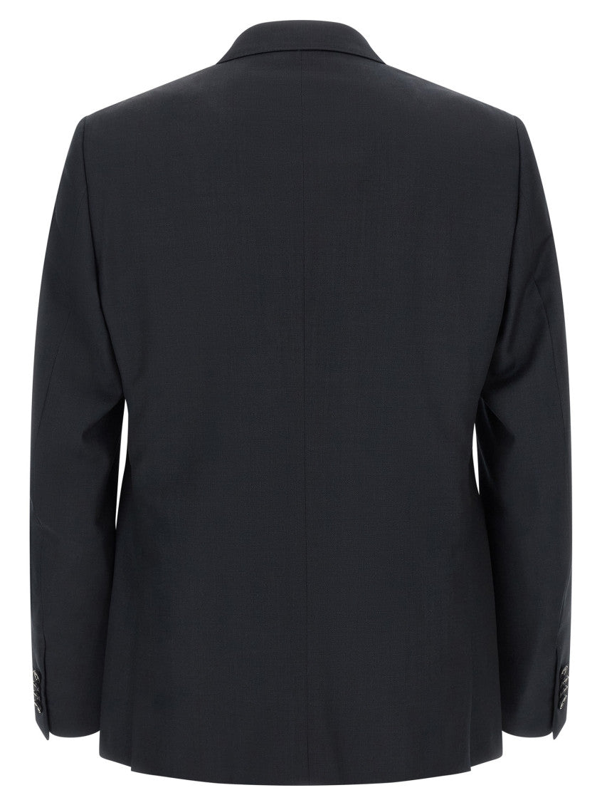 Dark Blue Notched Lapel Suit 2