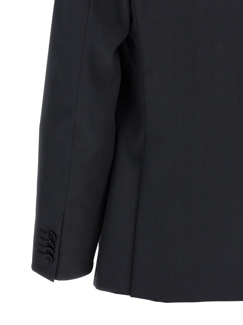 Dark Blue Notched Lapel Suit 3