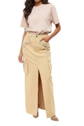 Beige High Rise Skirt 1