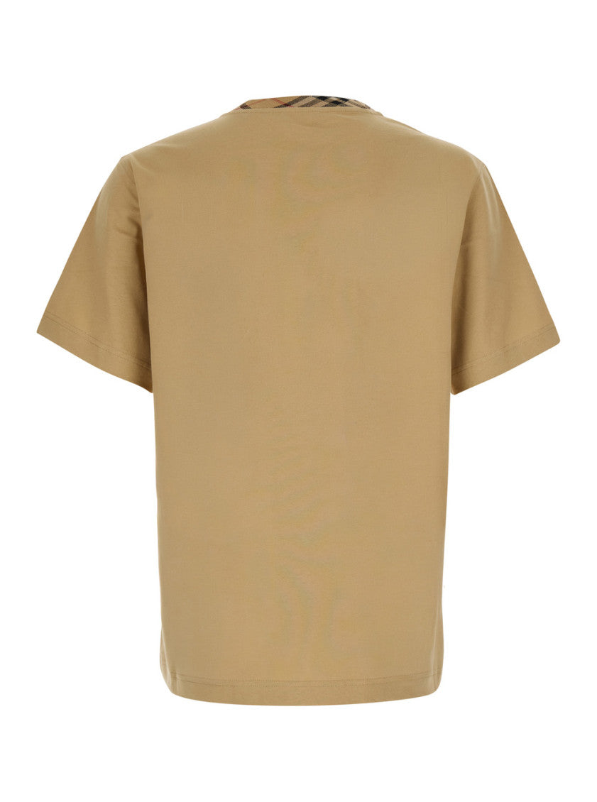 Beige Crew Neck T-Shirt 2