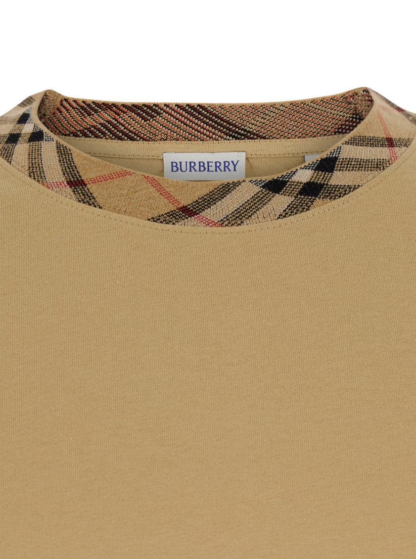Beige Crew Neck T-Shirt 3
