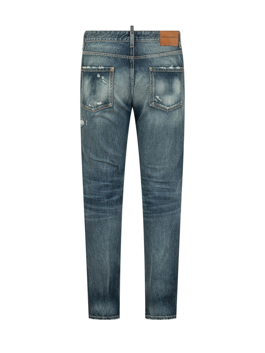 Blue Mid Rise Jeans 2