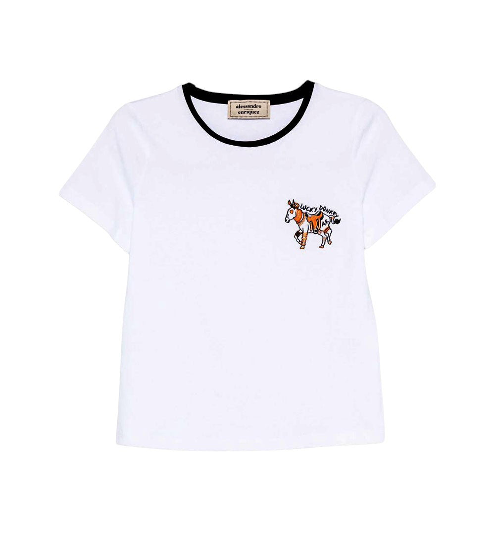White Crew Neck T-Shirt 1