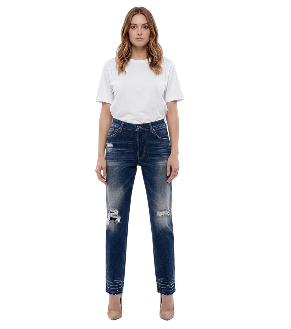 Dark Blue High Rise Jeans 1
