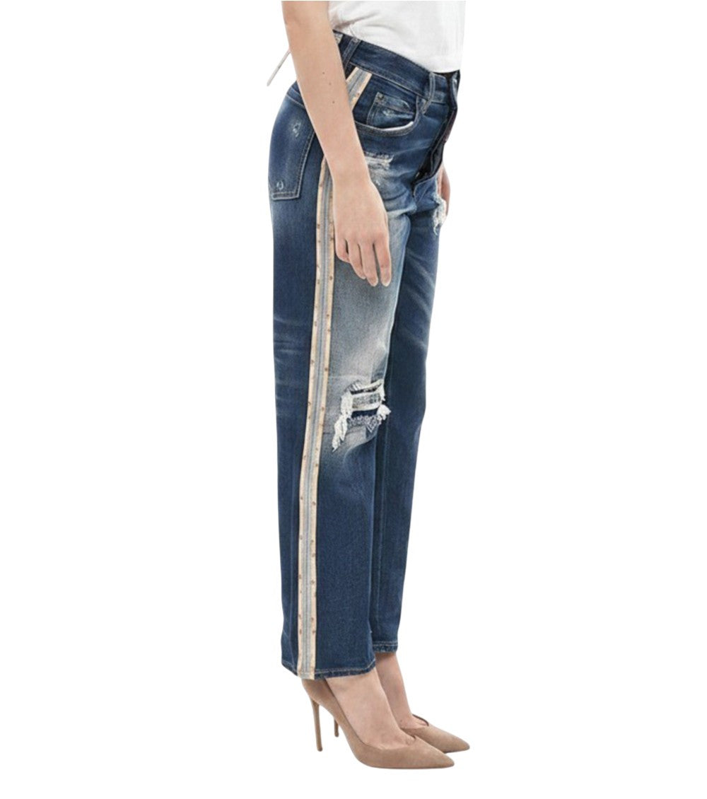 Dark Blue High Rise Jeans 3