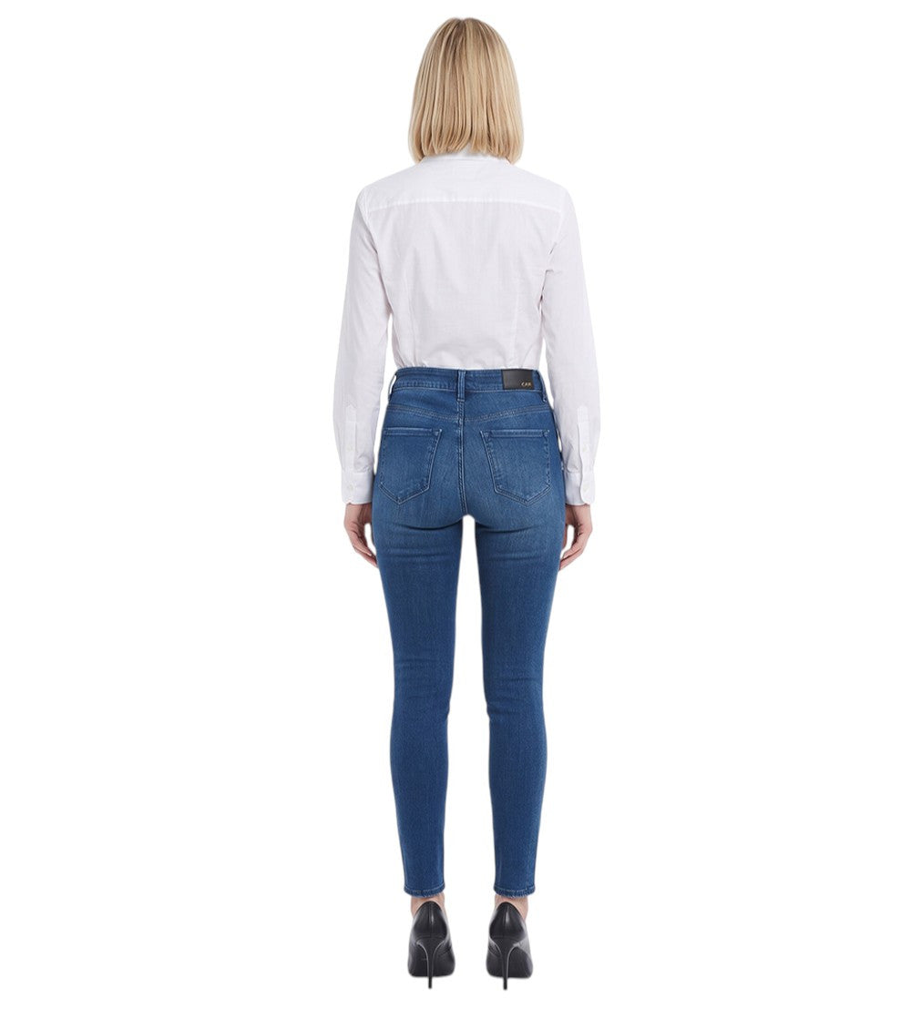 Blue High Rise Jeans 2