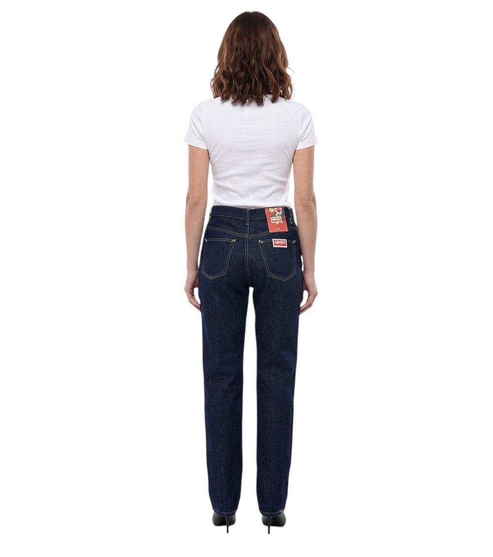Dark Blue High Rise Jeans 2