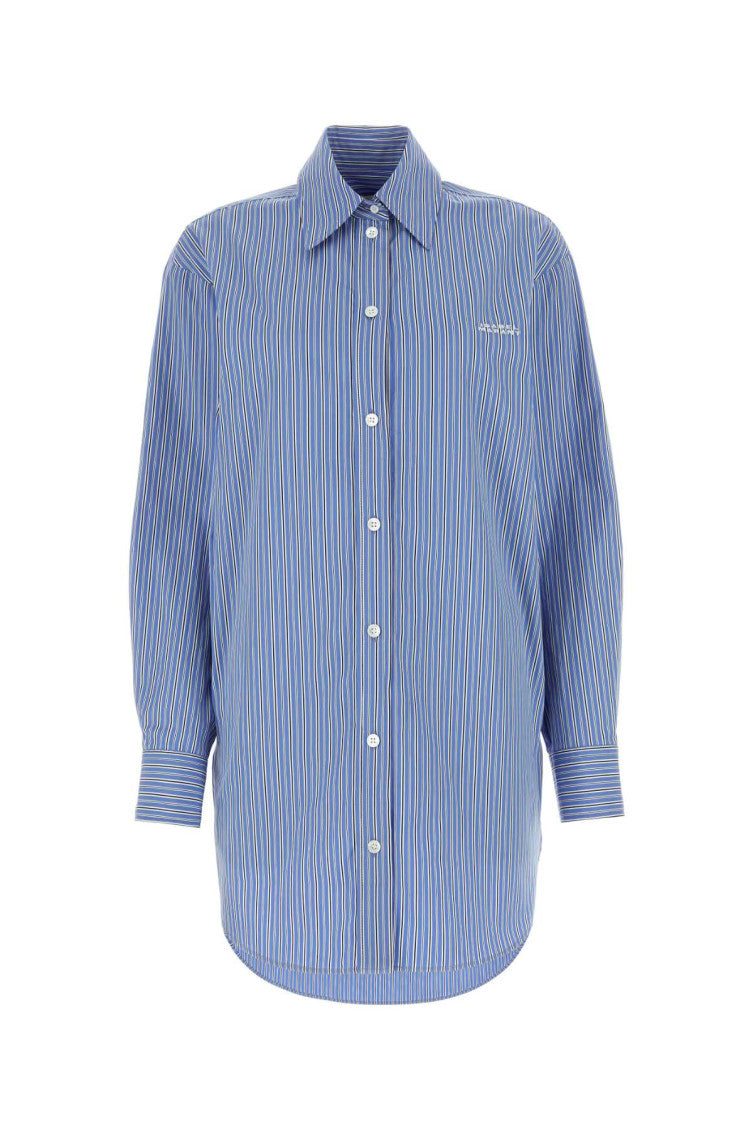 Blue Embroidered Poplin Cylvany Shirt 1