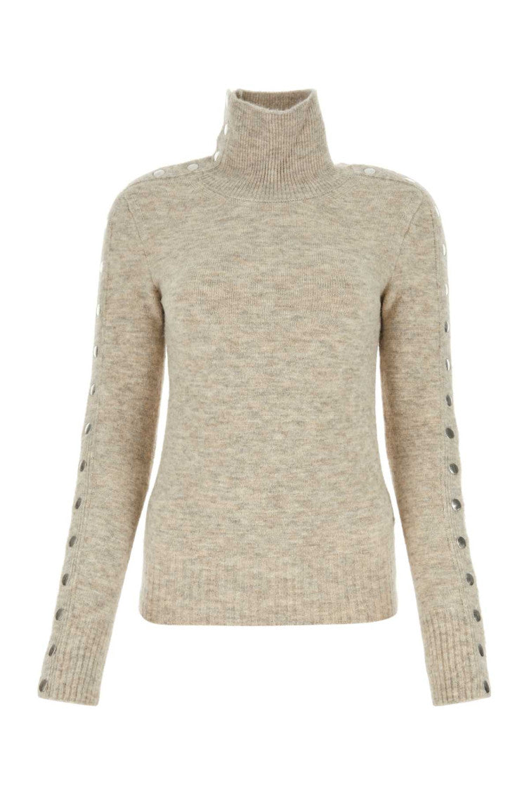 Melange sand nylon blend Malo sweater  1