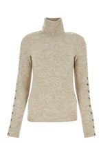 Melange sand nylon blend Malo sweater  1